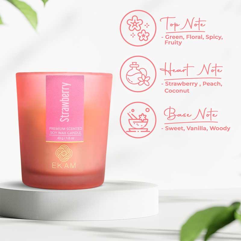 Strawberry Shot Glass Scented Candle