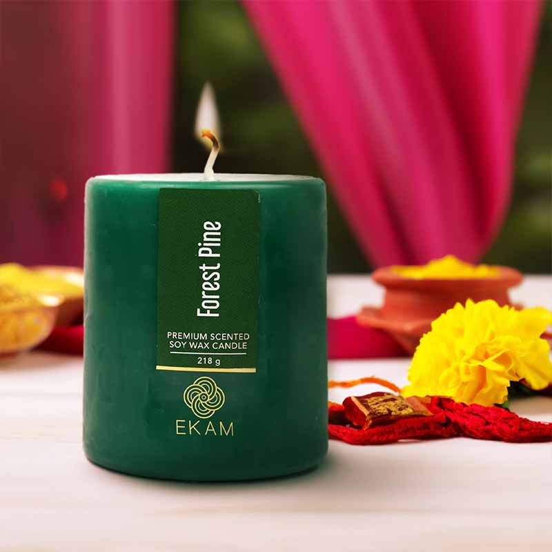 Forest Pine Pillar Scented Candle