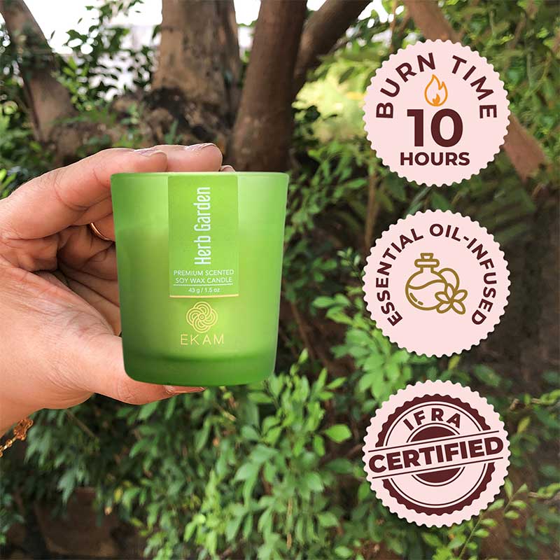 Herb Garden Shot Glass Scented Candle