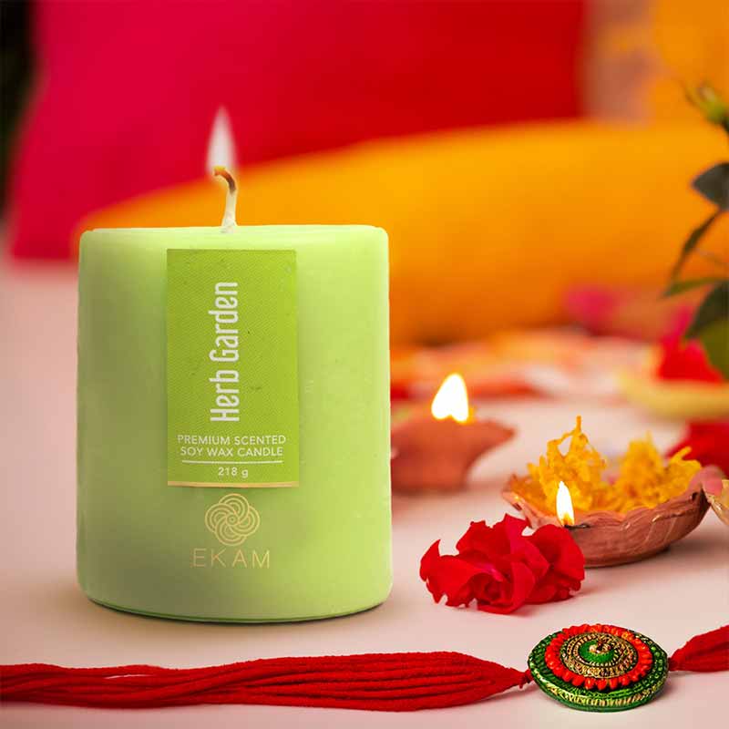 Herb Garden Pillar Scented Candle