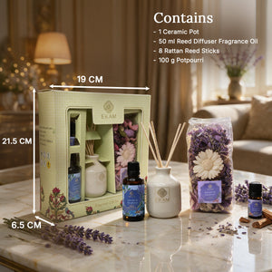 Lavender & Sandalwood Reed Diffuser & Potpourri Gift Set