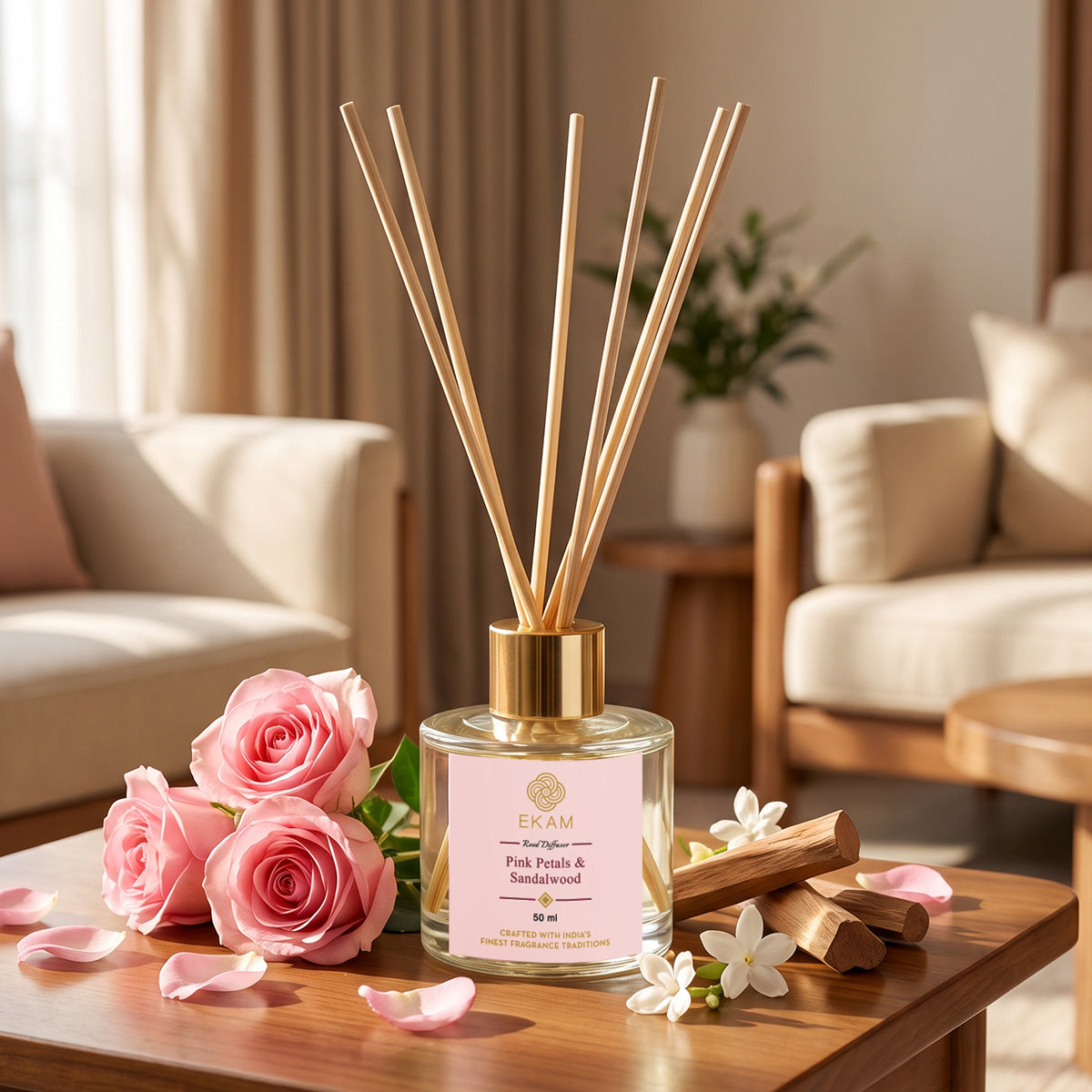 PINK PETALS & SANDALWOOD REED DIFFUSER