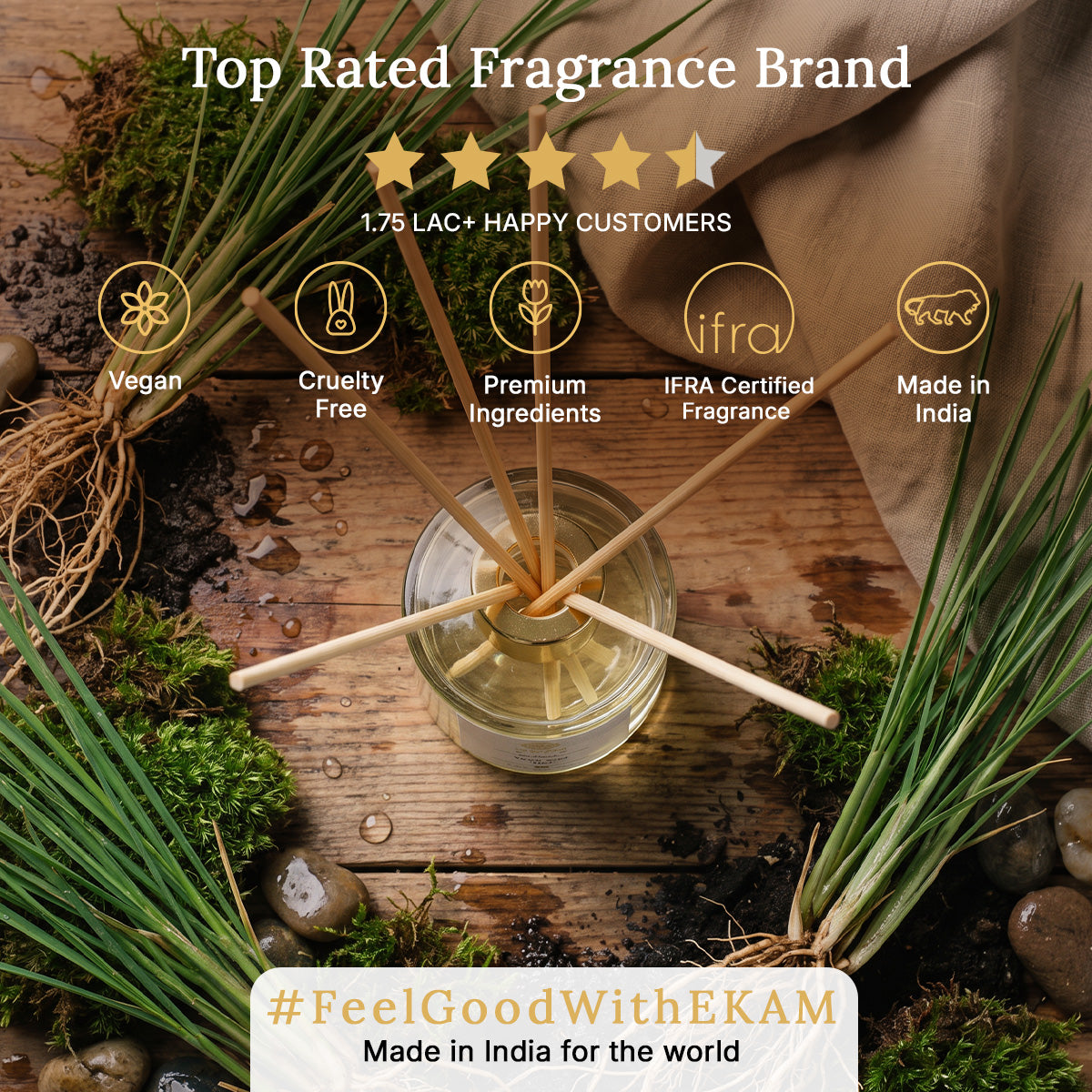 VETIVER & RAIN REED DIFFUSER - 50ml