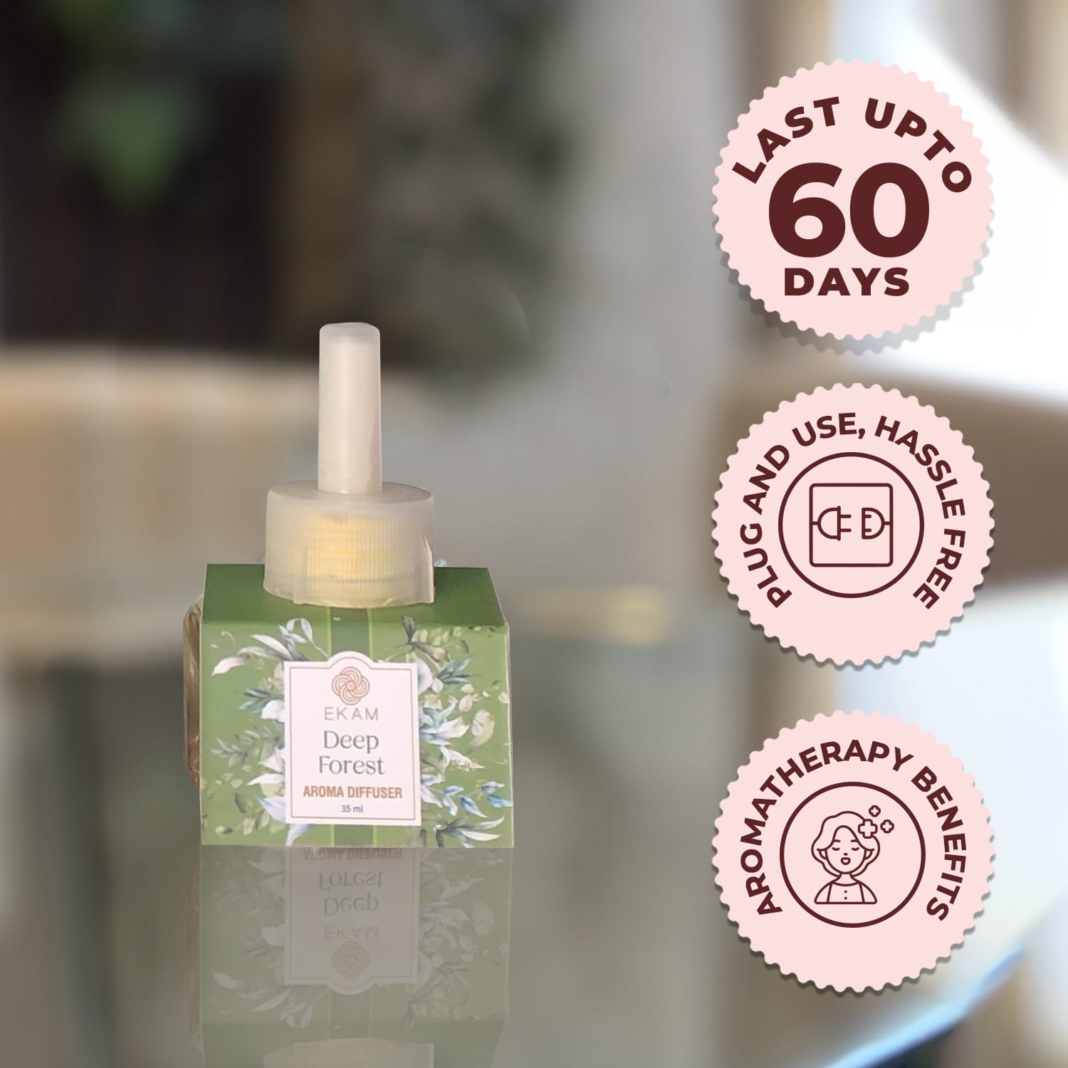 Deep Forest Scented Aroma Diffuser and 1 Refill Free