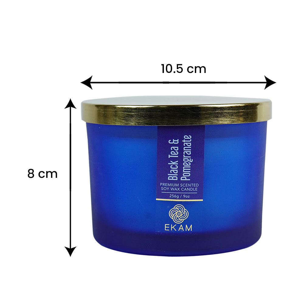 Black Tea & Pomegranate 3 Wick Scented Candle