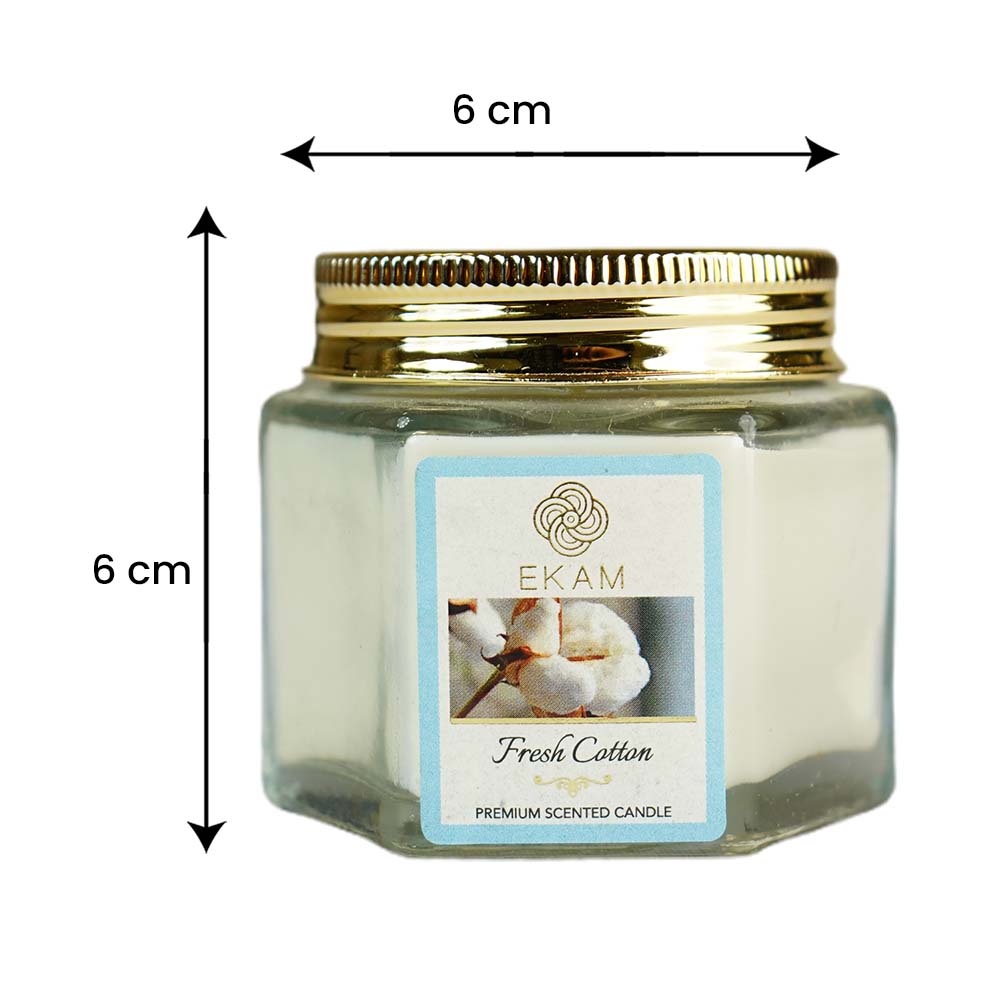 Fresh Cotton Hexa Jar Scented Candle