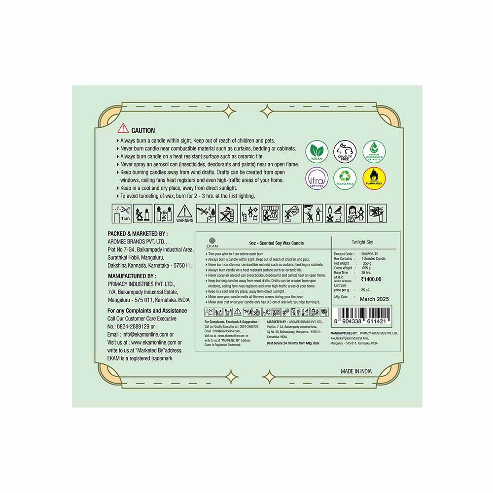 Twilight Sky 3 Wick Scented Candle