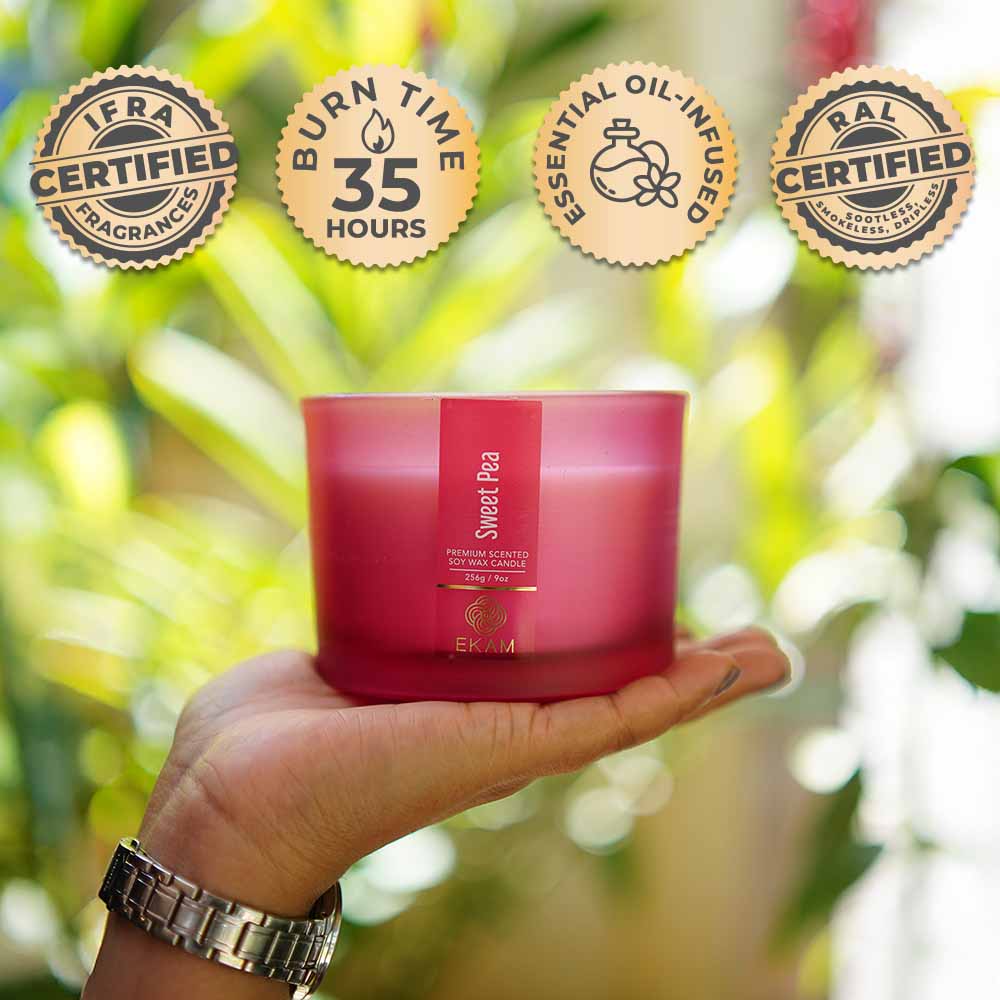 Sweet Pea 3 Wick Scented Candle