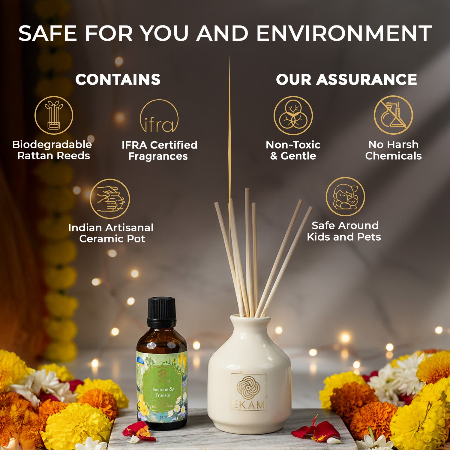Jasmine & Freesia Reed Diffuser Set