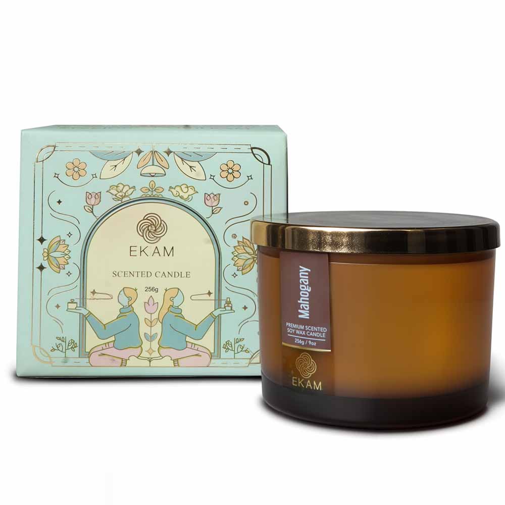 Mahogany 3 Wick Scented Candle