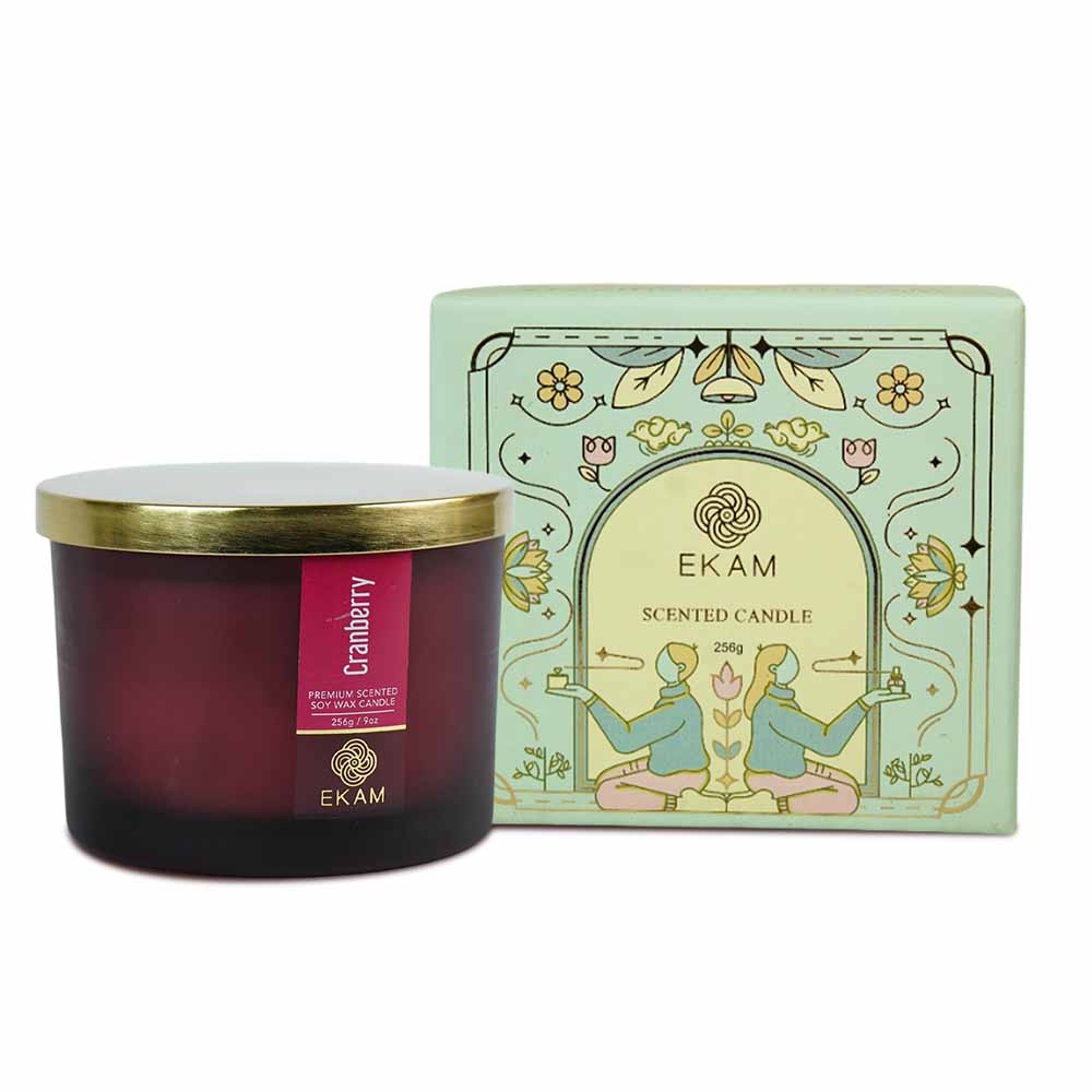 Cranberry 3 Wick Scented Candle