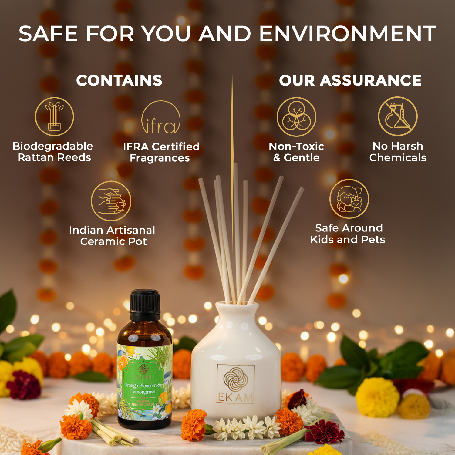 Orange Blossom & Lemongrass Reed Diffuser Set