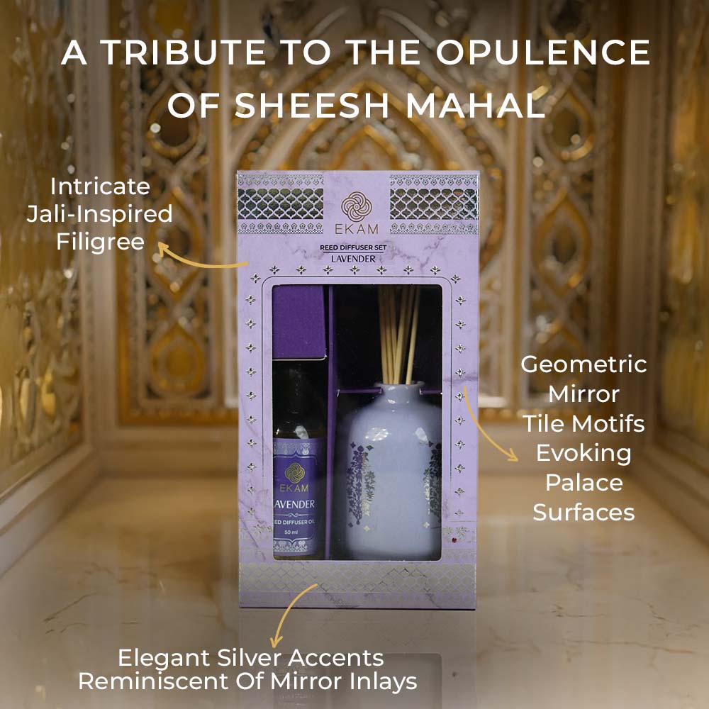 Lavender Scented Reed Diffuser Set| Festive Sheesh Mahal Collection, 2025-26