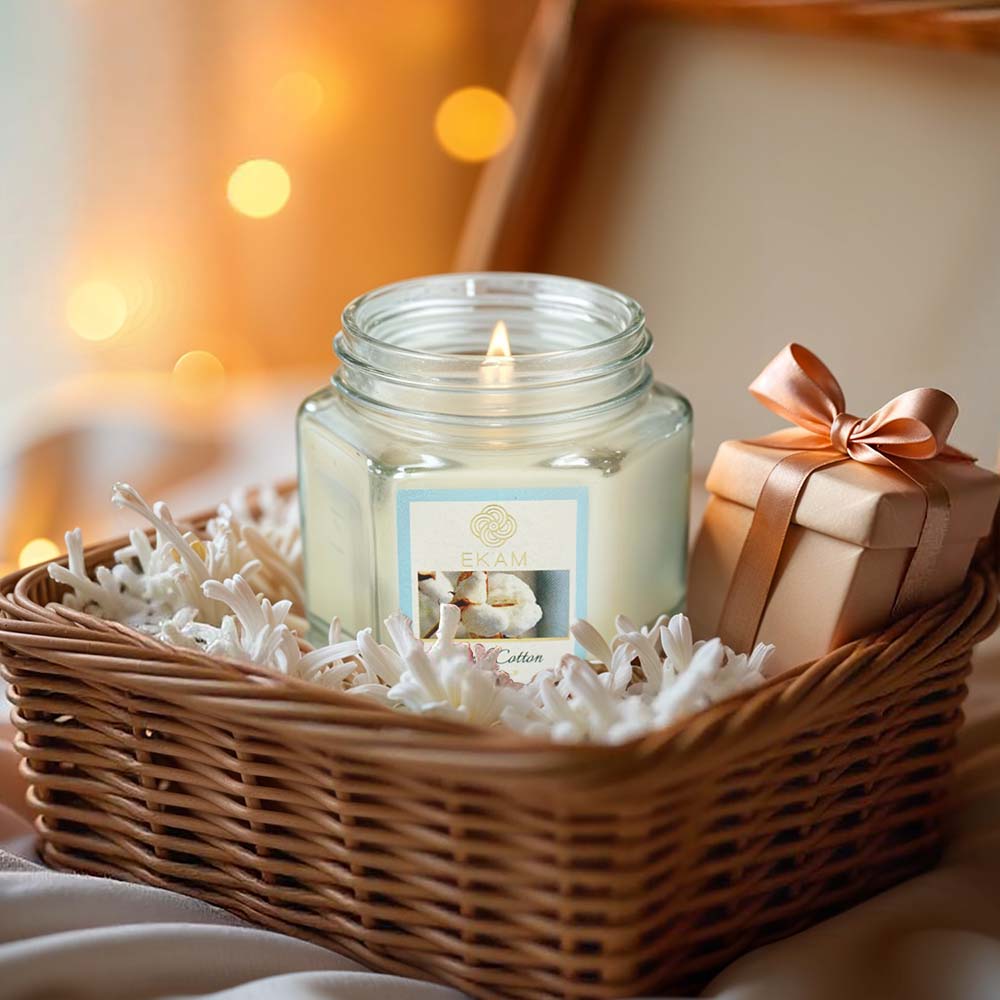 Fresh Cotton Hexa Jar Scented Candle