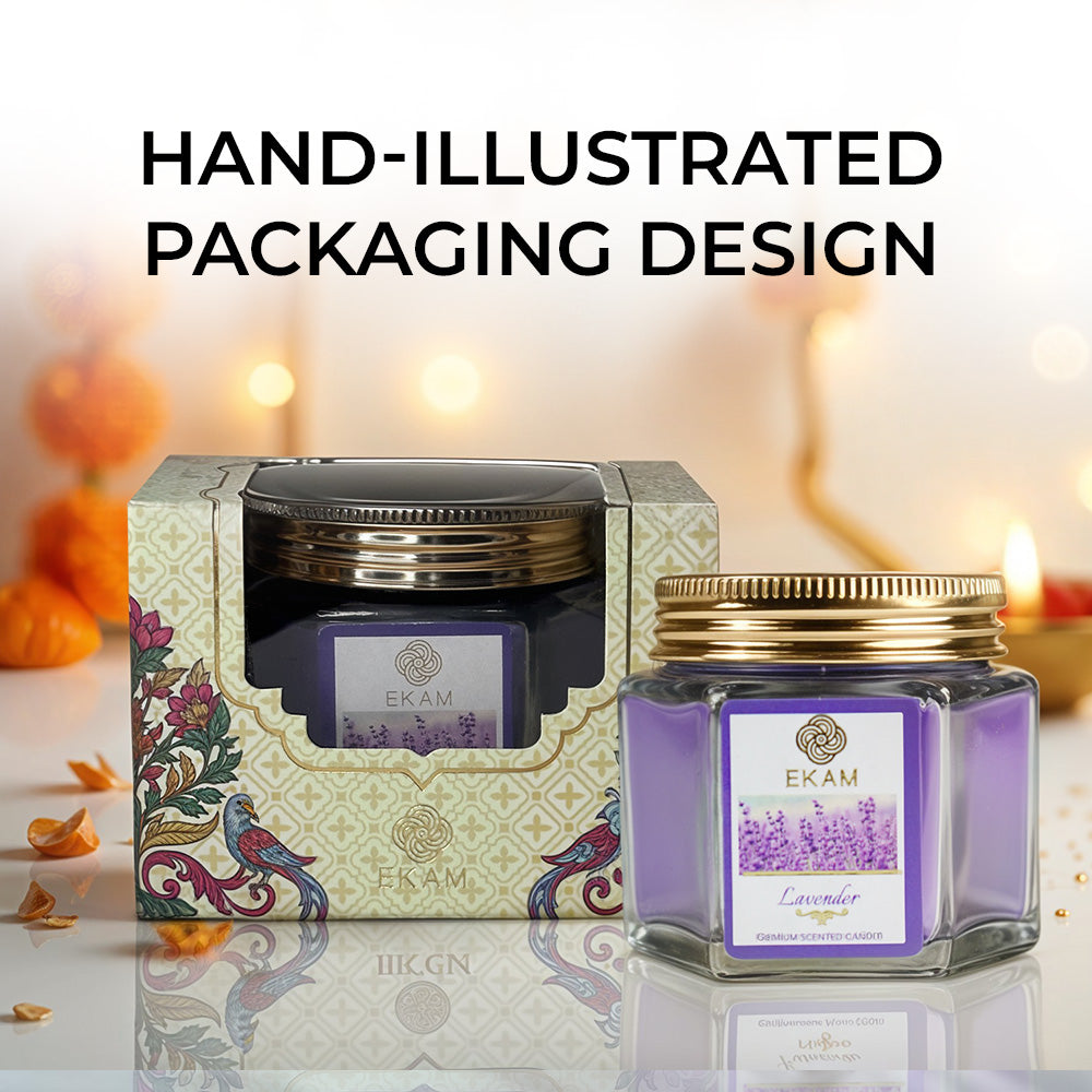 Lavender Hexa Jar Scented Candle