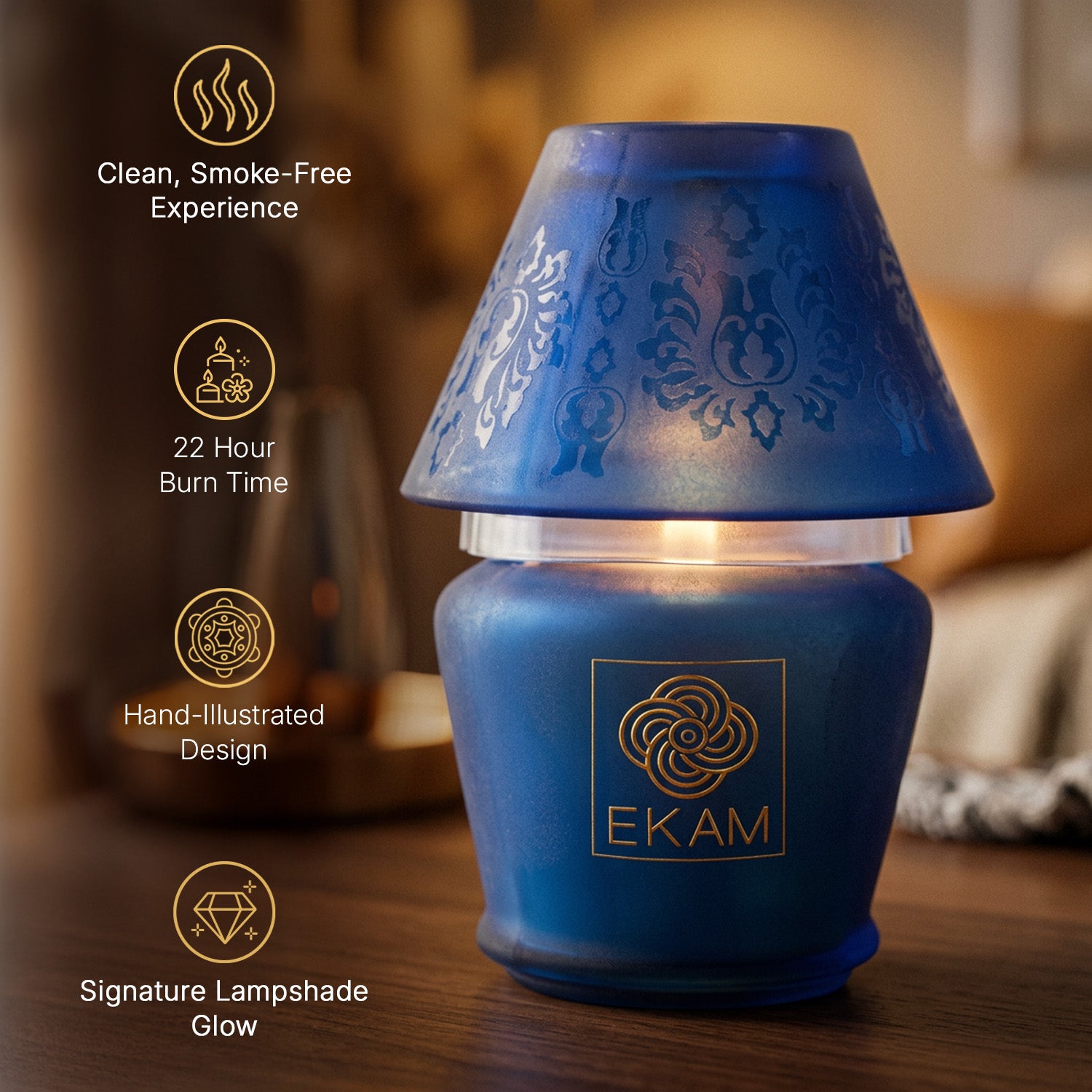 Black Tea & Pomegranate Lampshade Scented Candle