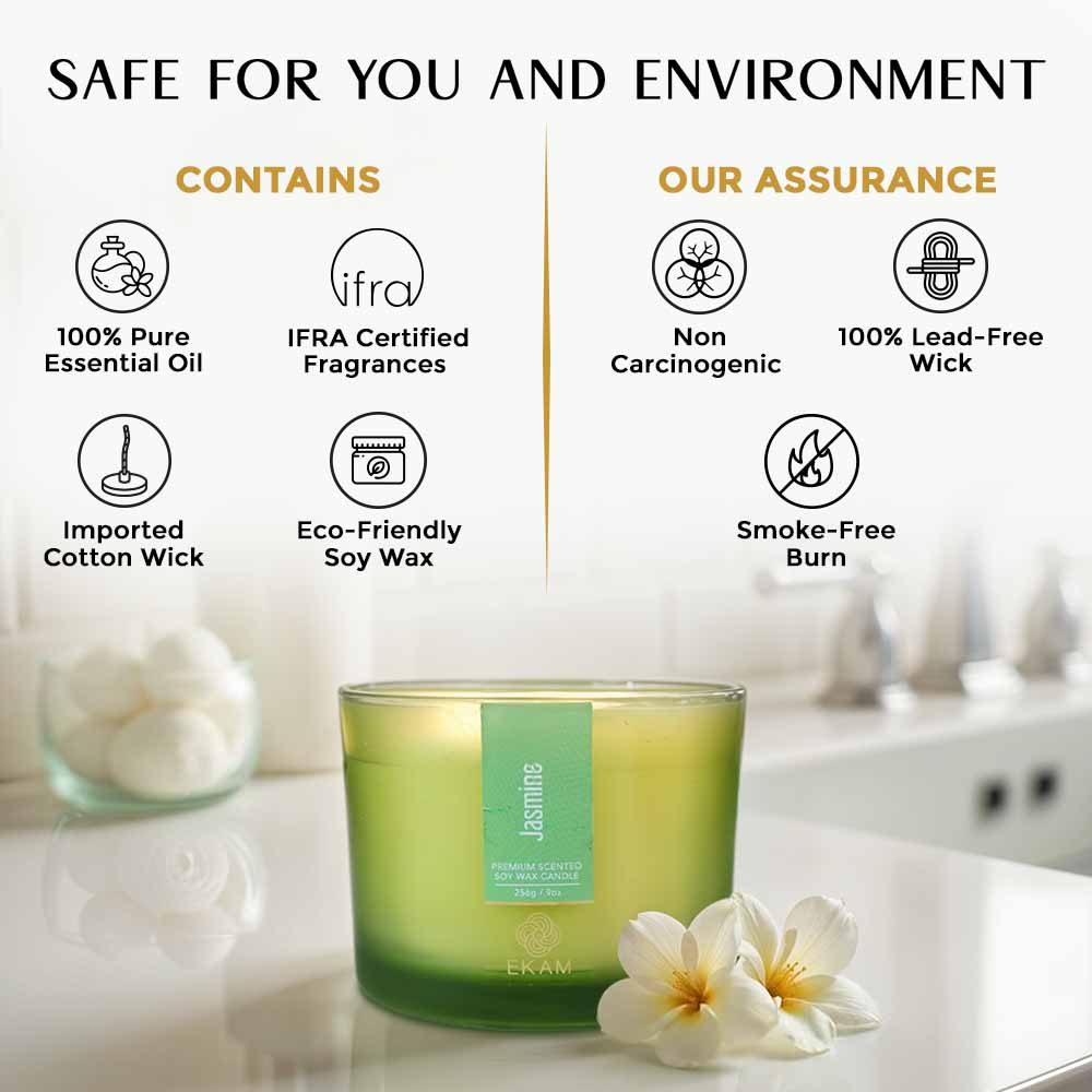 Jasmine 3 Wick Scented Candle
