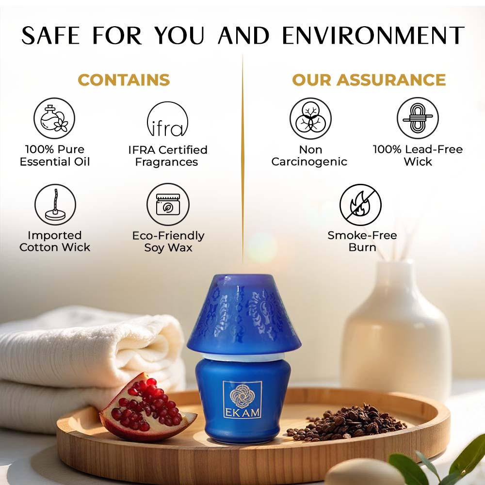 Black Tea & Pomegranate Lampshade Scented Candle