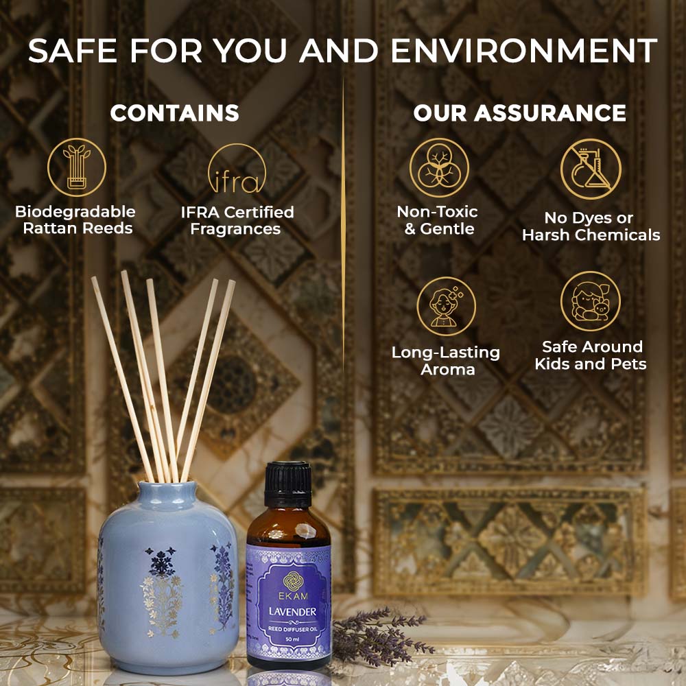 Lavender Scented Reed Diffuser Set| Festive Sheesh Mahal Collection, 2025-26