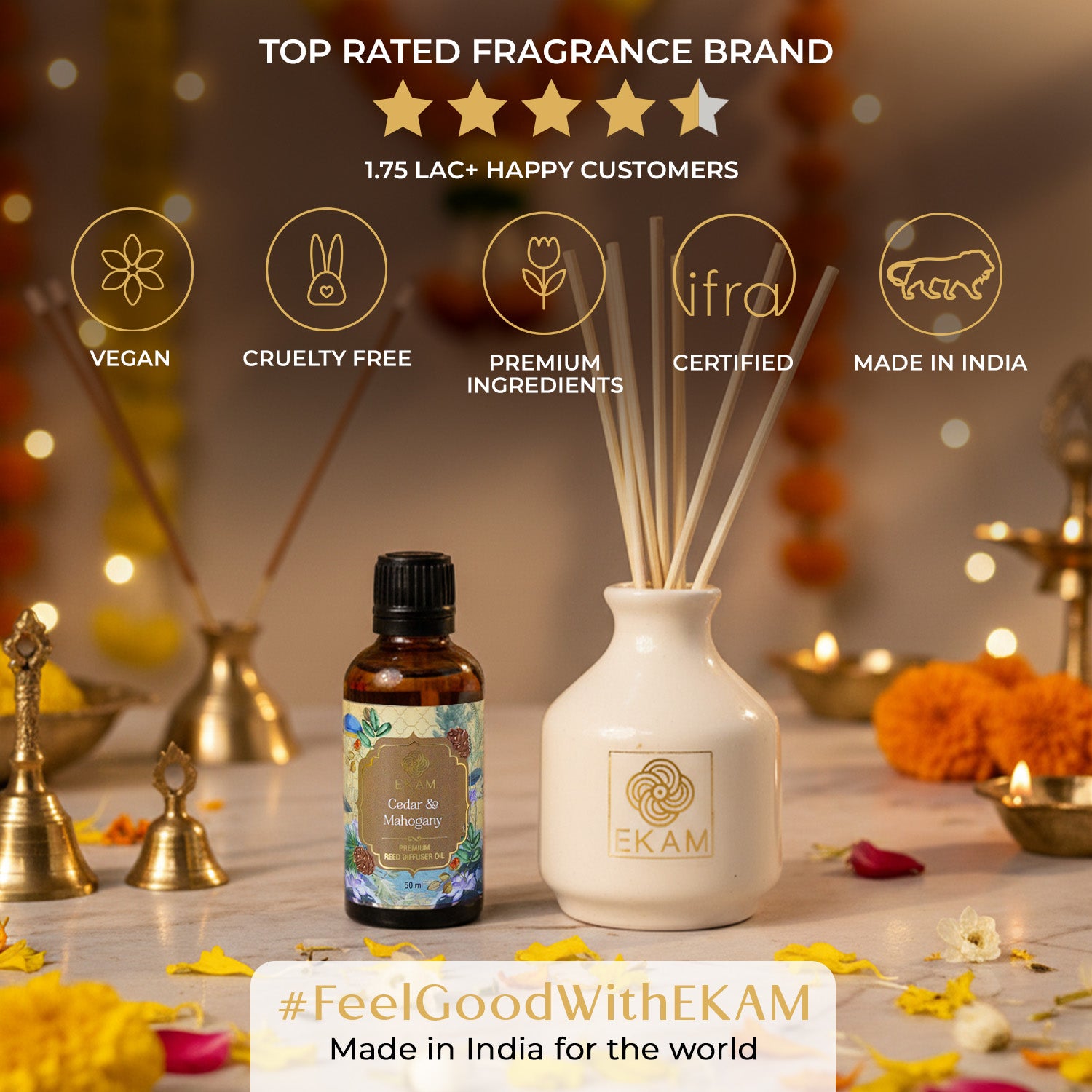Cedar & Mahogany Reed Diffuser Set