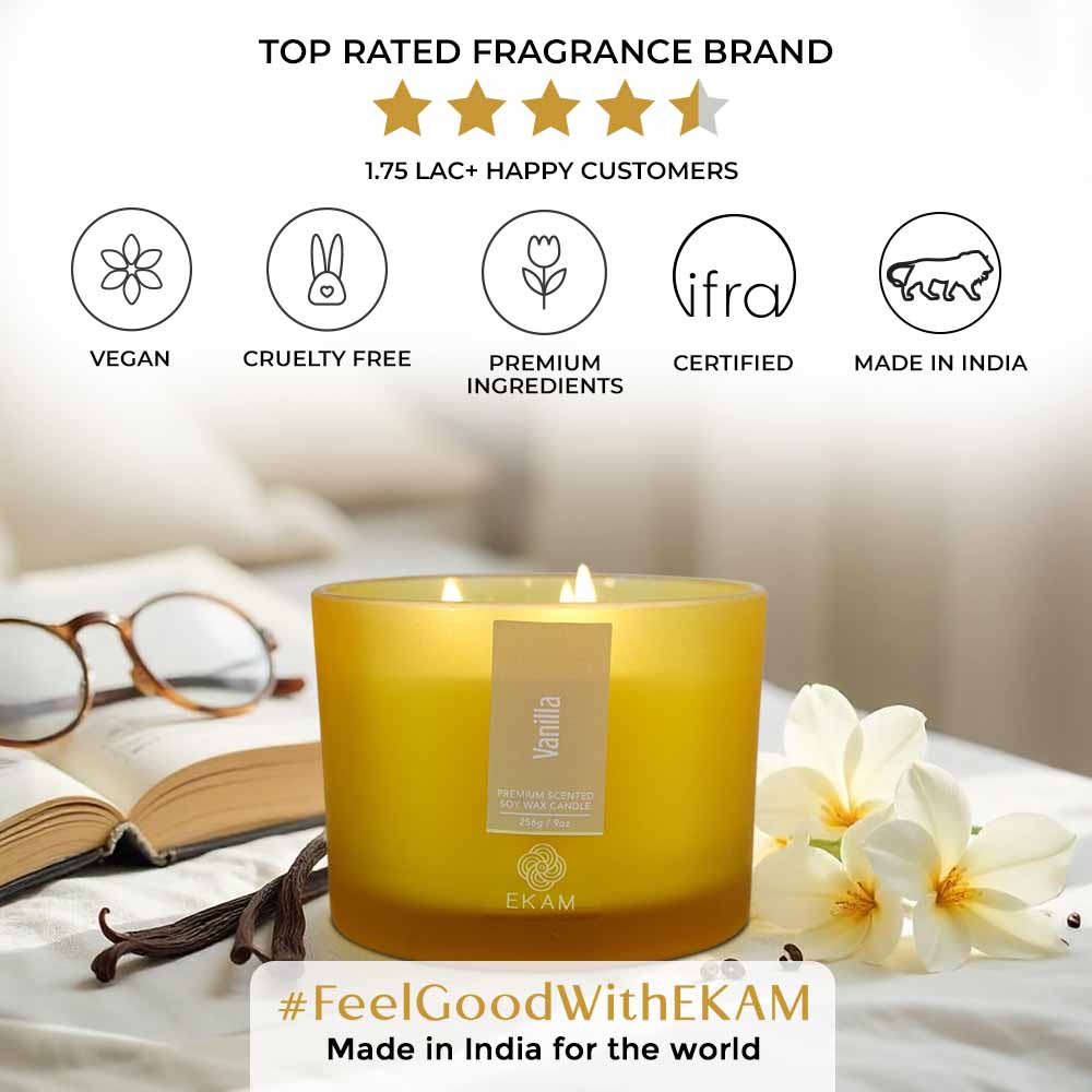 Vanilla 3 Wick Scented Candle
