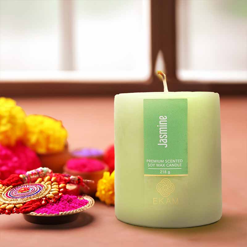 Jasmine Pillar Scented Candle