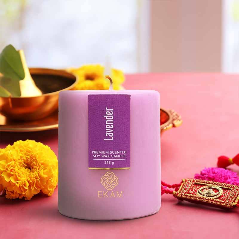 Lavender Pillar Scented Candle