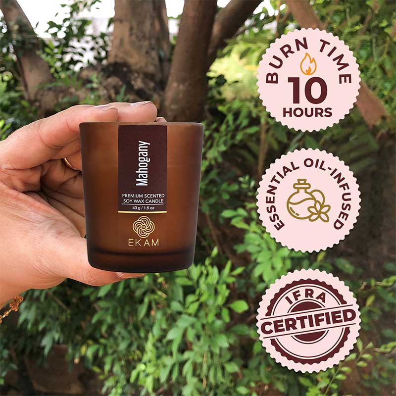 Mahogany Shot Glass Scented Candle