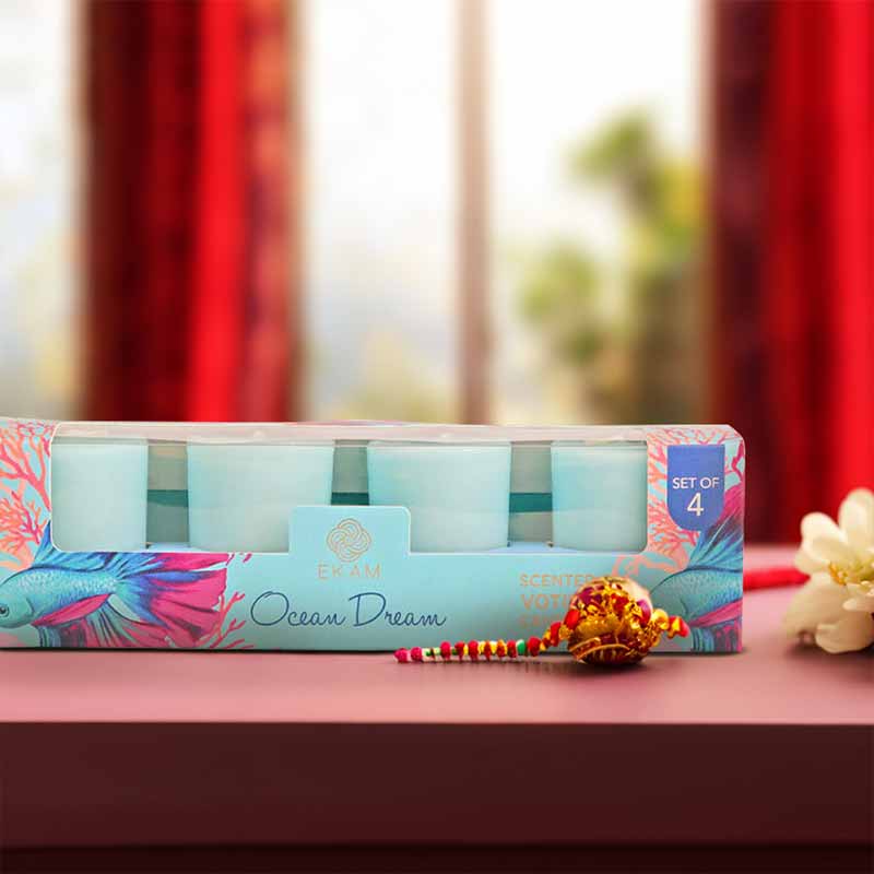 Ocean Dream Votive Candles Set (4 Pack)
