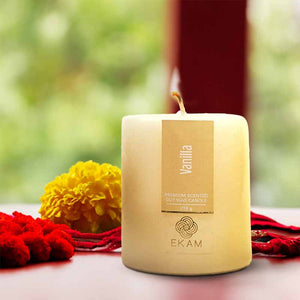 Vanilla Pillar Scented Candle