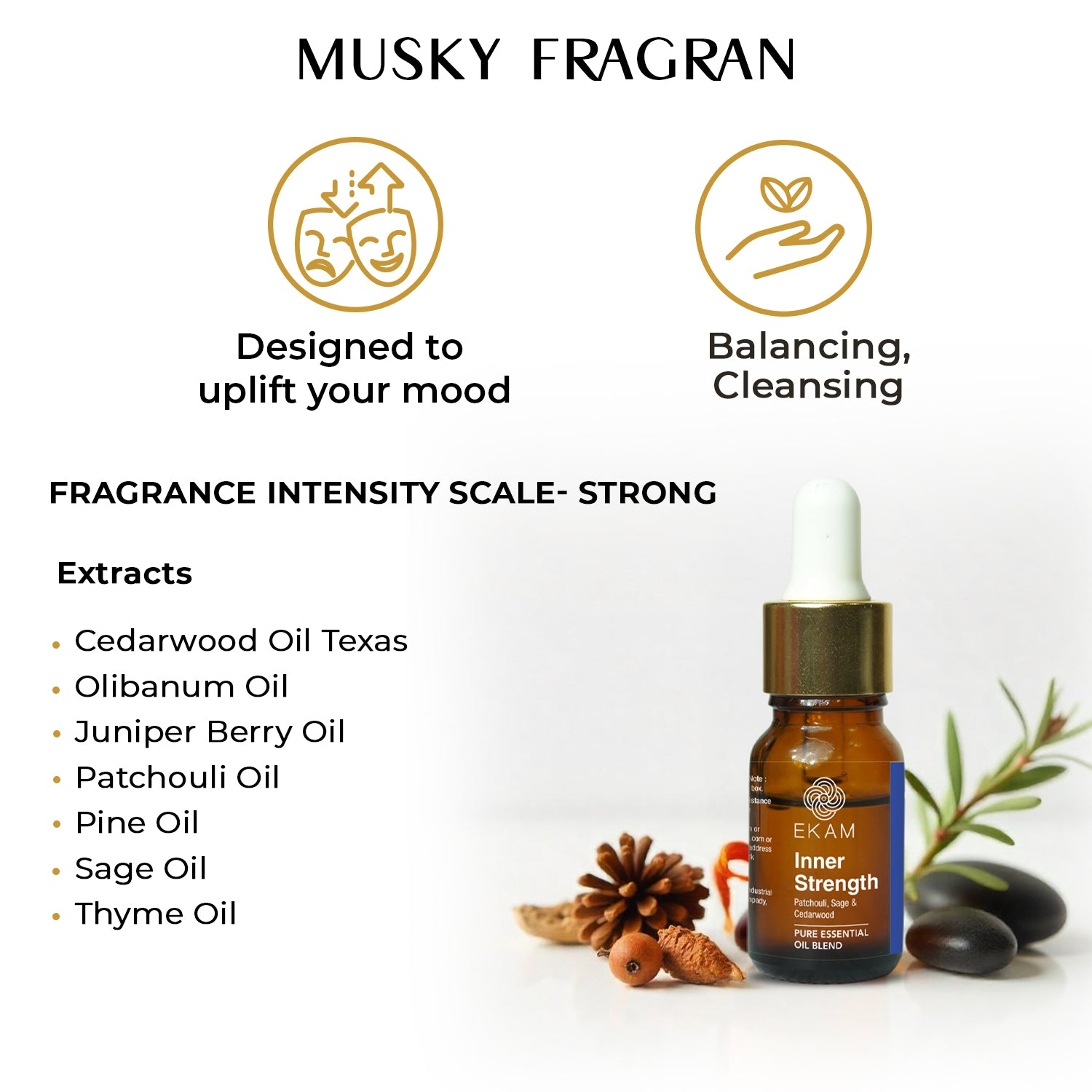 Inner Strength Pure Essential Oil Blend, Aromatherapy Series