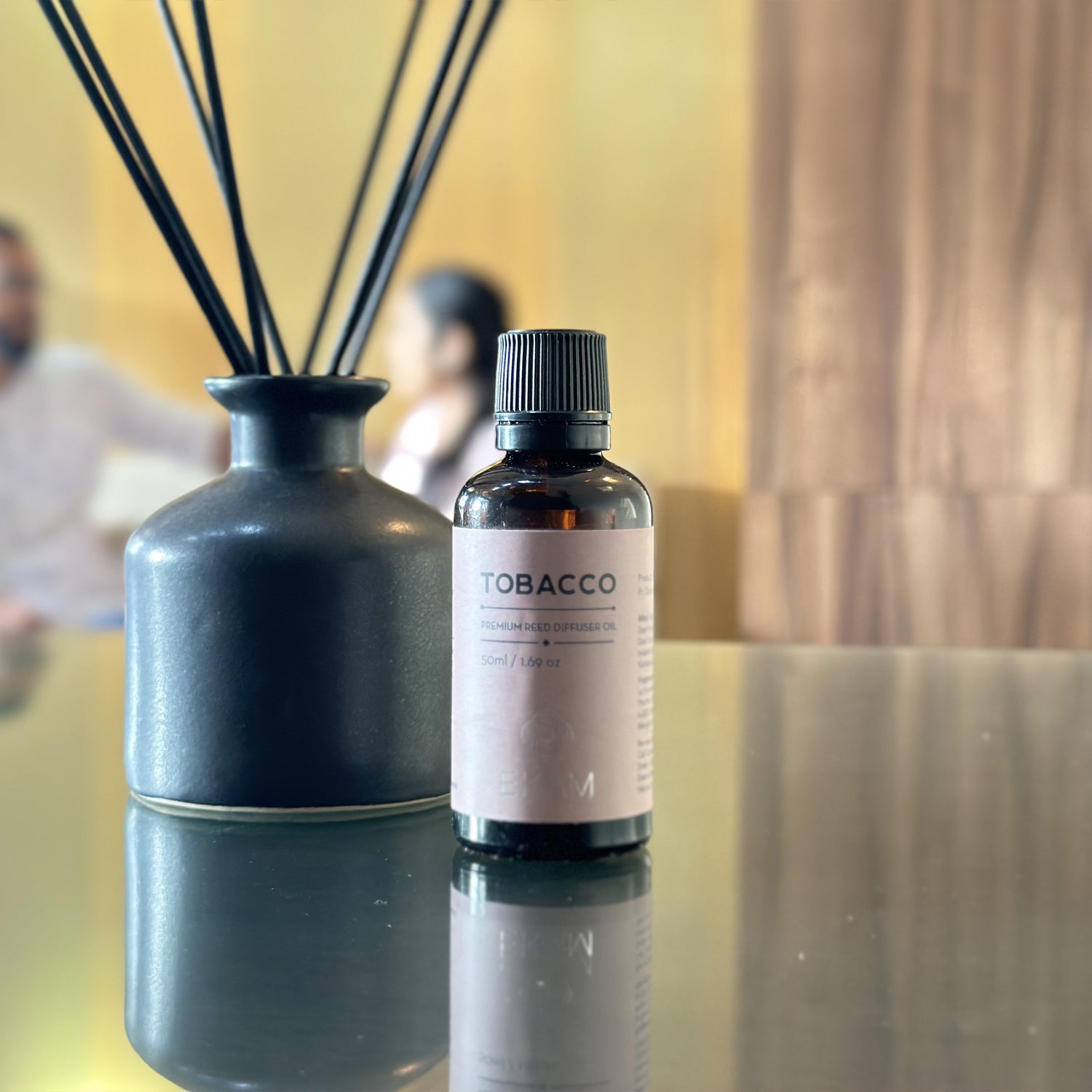 Tobacco Premium Reed Diffuser Set, Manly Indulgence Series