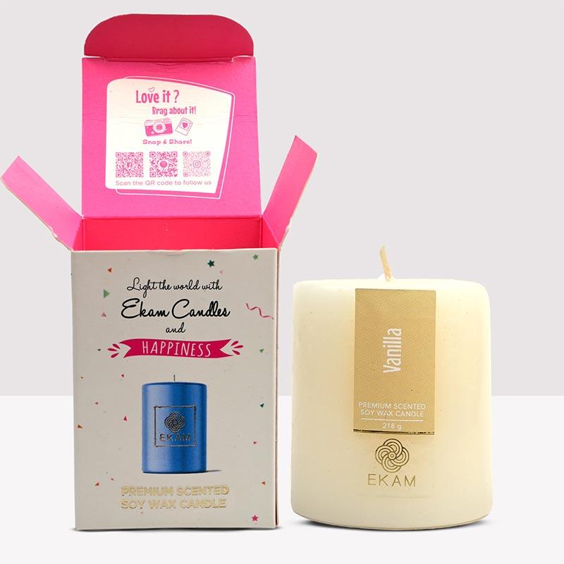 Vanilla Pillar Scented Candle