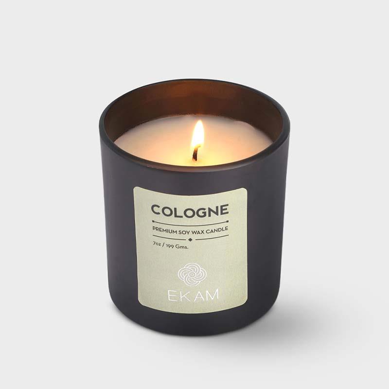 Cologne Premium Soy Wax Candle, Manly Indulgence Series
