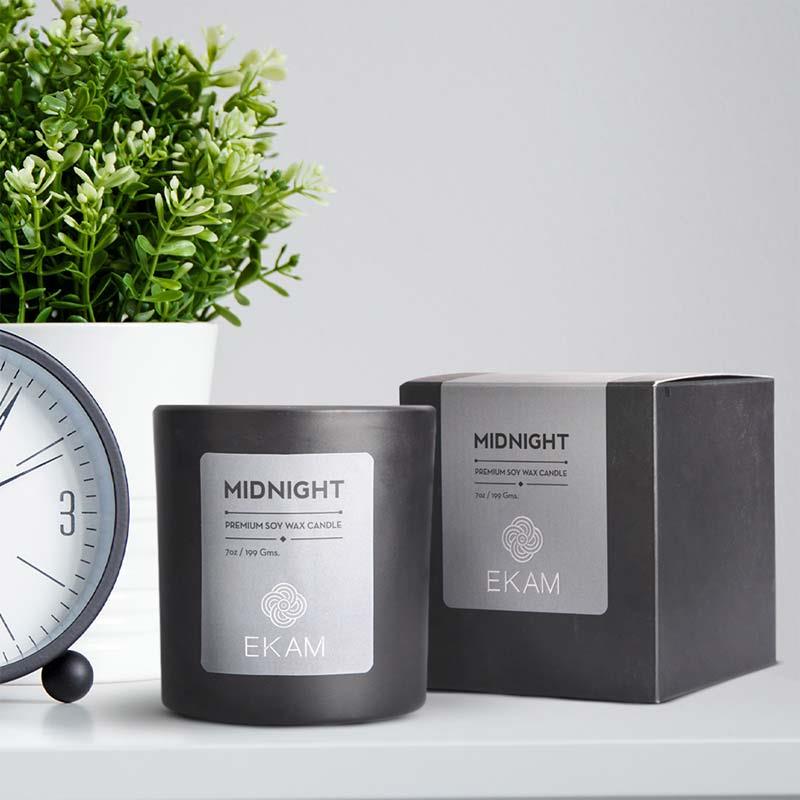 Midnight Premium Soy Wax Candle, Manly Indulgence Series