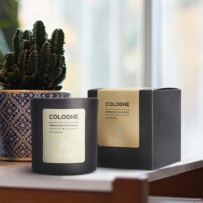 Cologne Premium Soy Wax Candle, Manly Indulgence Series