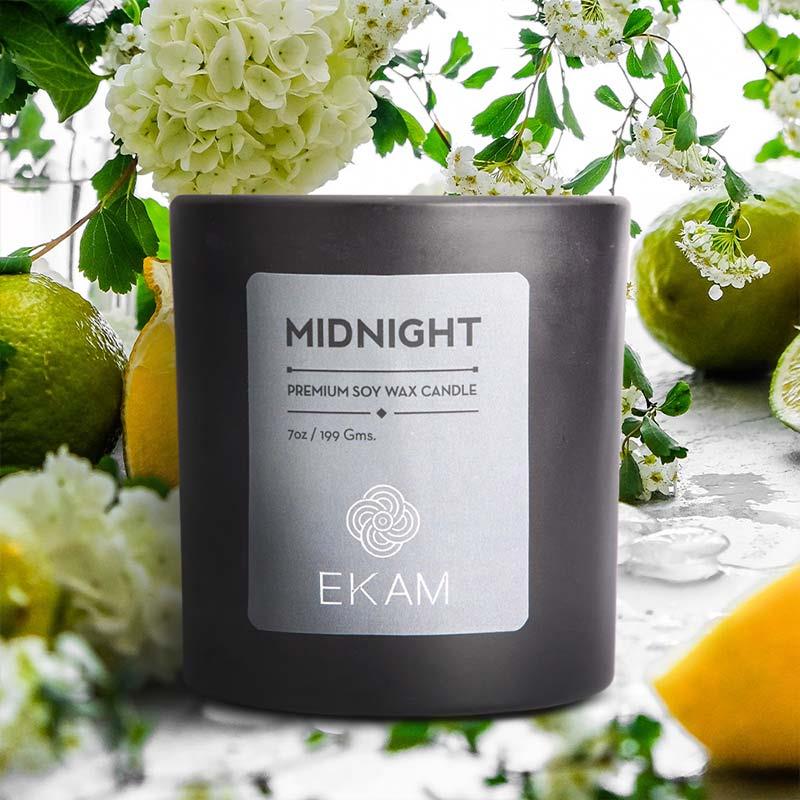 Midnight Premium Soy Wax Candle, Manly Indulgence Series
