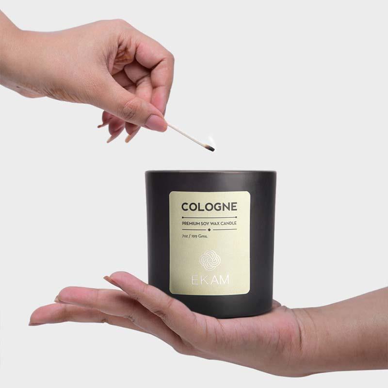 Cologne Premium Soy Wax Candle, Manly Indulgence Series
