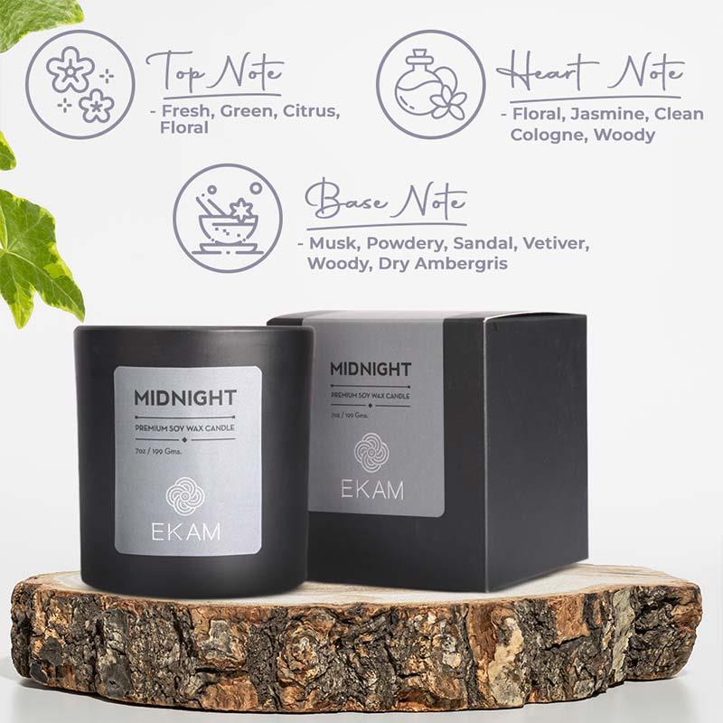 Midnight Premium Soy Wax Candle, Manly Indulgence Series