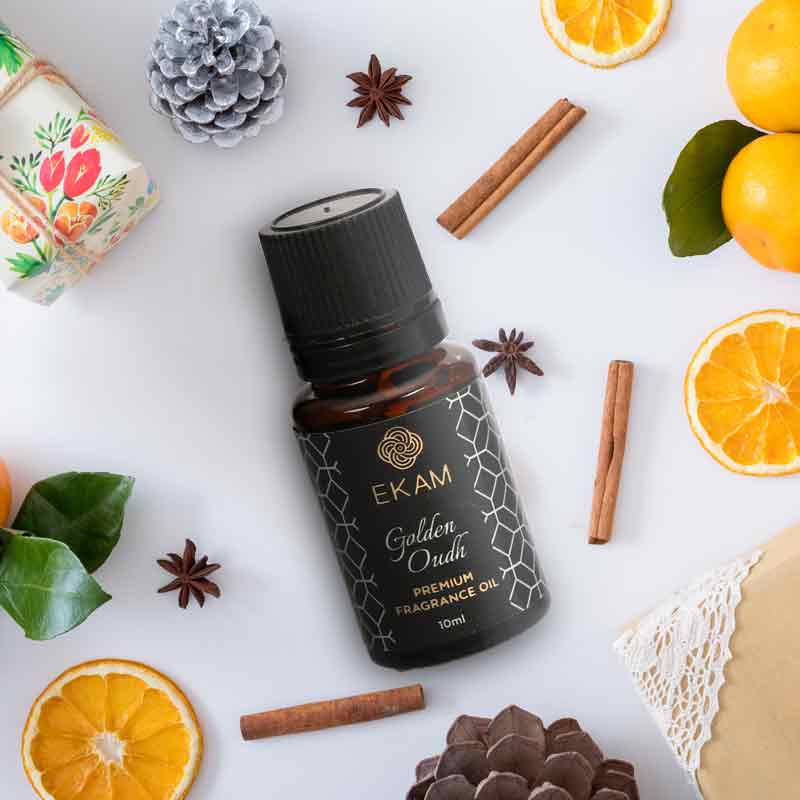 Car Aroma Diffuser with Golden Oudh Car Fragrance Oil