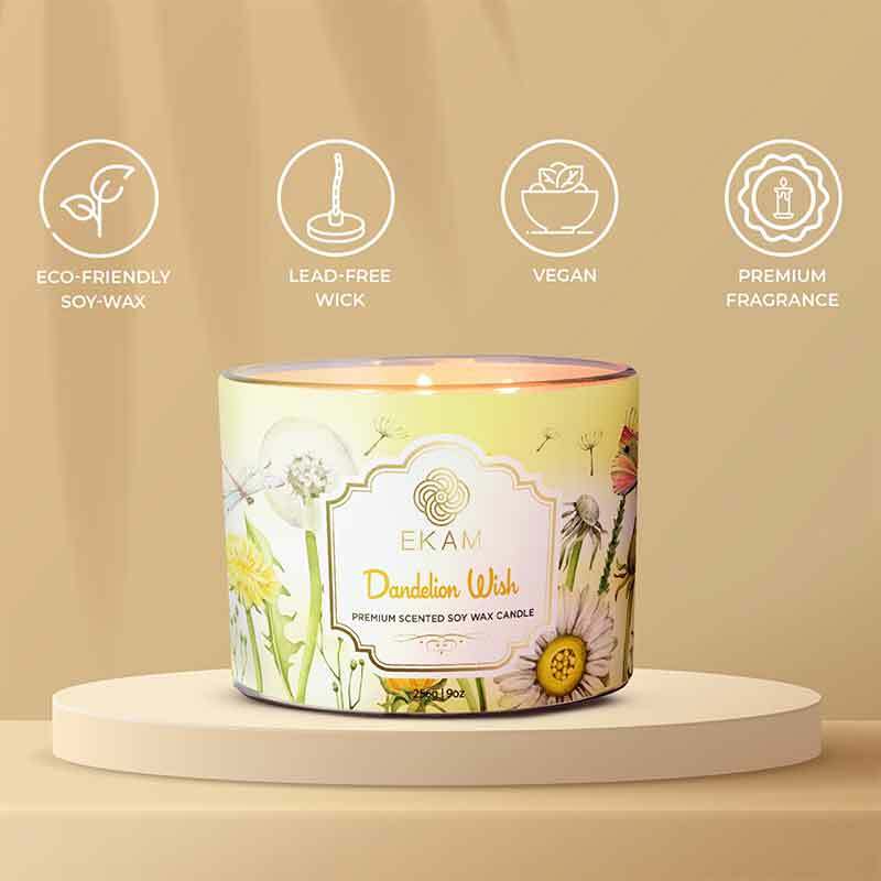 Dandelion Wish Scented 3 Wick Candle