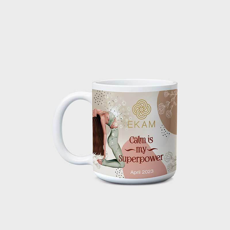 CALM IS MY SUPERPOWER SCENTED 3 WICK CANDLE WITH A FREE PRINTED MUG