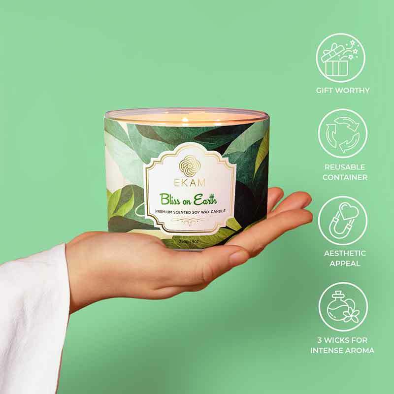 Bliss on Earth Scented 3 Wick Candle