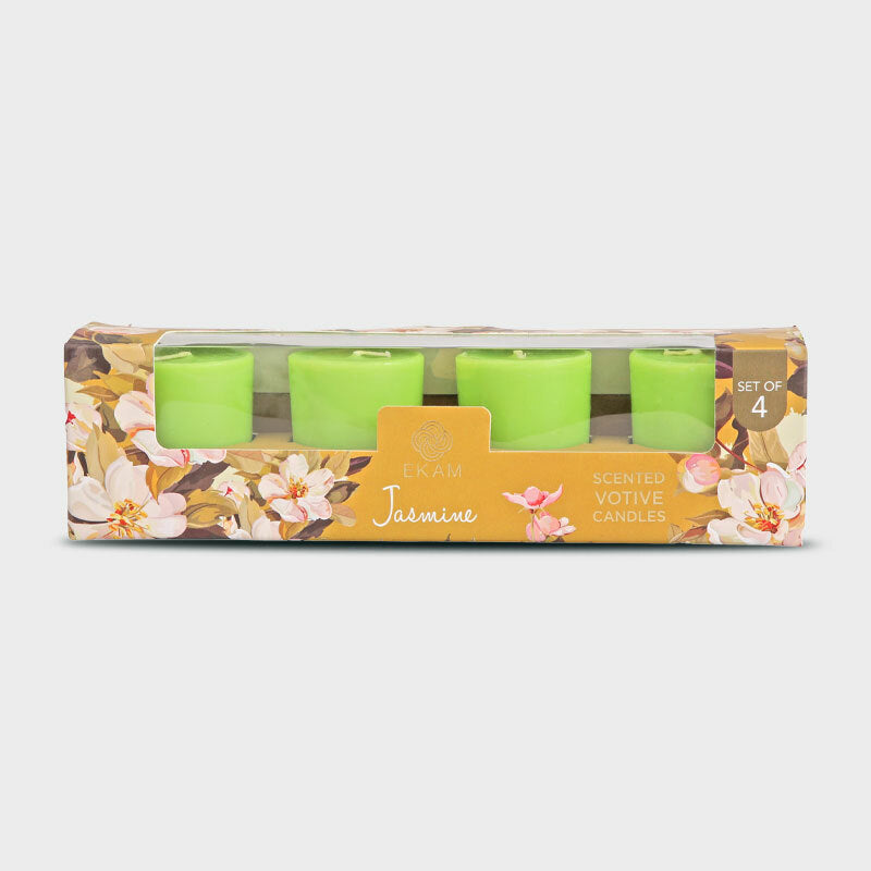 Jasmine Votive Candles Set (4 Pack)