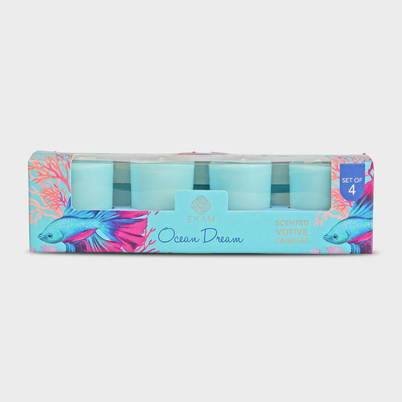 Ocean Dream Votive Candles Set (4 Pack)