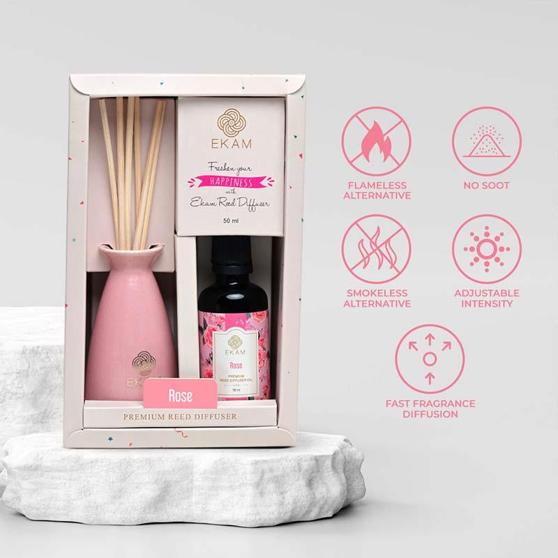 Rose Reed Diffuser Set