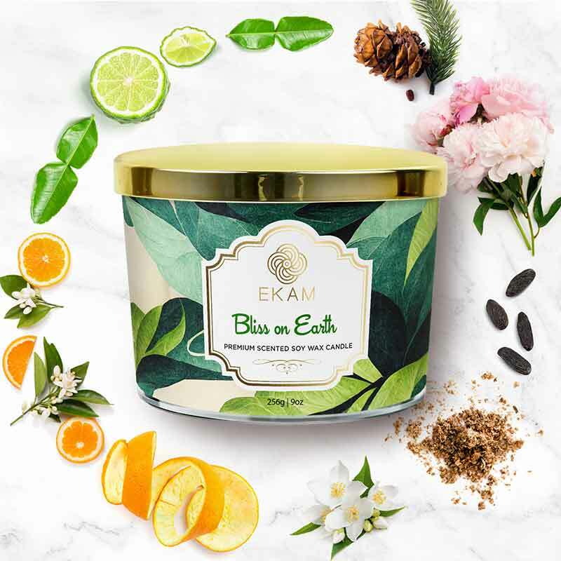 Bliss on Earth Scented 3 Wick Candle
