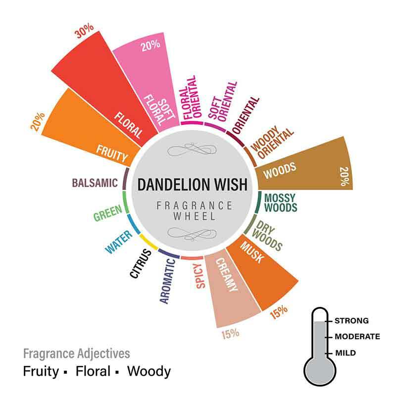 Dandelion Wish Scented 3 Wick Candle