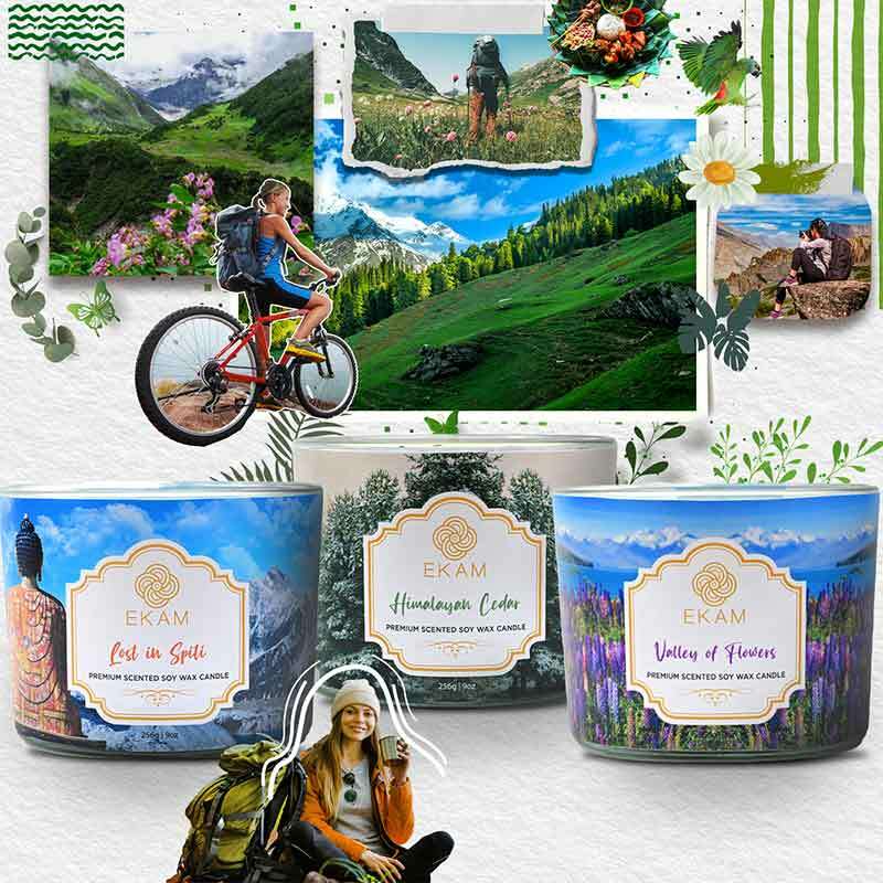 Lost in Spiti 3 Wick Soy Wax Scented Candle