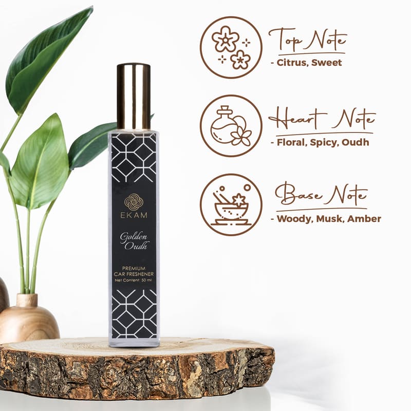 Golden Oudh Car Freshener, 50ml